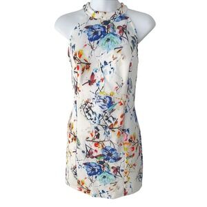 VENUS Wonens‎ Floral Halter Sheath Dress Medium Garden Party Chic Resortwear